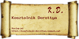 Kosztolnik Dorottya névjegykártya