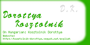 dorottya kosztolnik business card